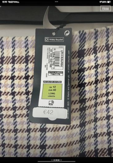 skirt Bnwt marks & Spencer mini check herringbone skirt size 12