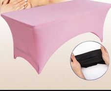 pink beauty bed cover and head rest