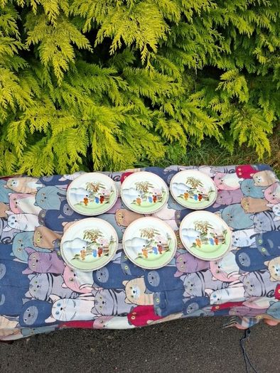 6 vintage asian sides plates postage possible