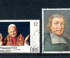 Ireland - Blessed Oliver Plunkett, Pope John Paul II, De La Salle & Bishop Berkeley - Fine Used Selection - Ref: PJSB1