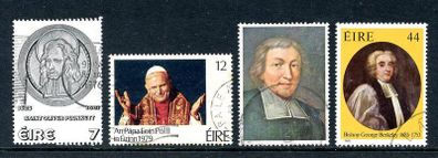 Ireland - Blessed Oliver Plunkett, Pope John Paul II, De La Salle & Bishop Berkeley - Fine Used Selection - Ref: PJSB1