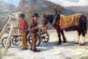 Arbeiders aan het werk (Workers at work) - C.P. Borgmann (XX)