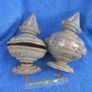 Two antique copper metal finials Image 4