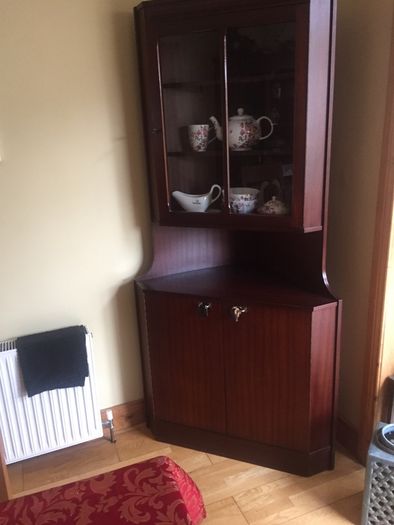 Mahogany corner cabinet