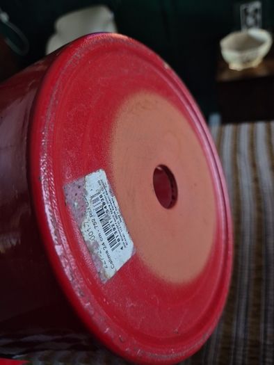 New A pair of 2 heavy Terracotta paint glazed plant pots