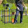 Garden Tool Organizer with 4 hooks heavy duty tools storage rack on wheels (84x30x80 cm) Image 3