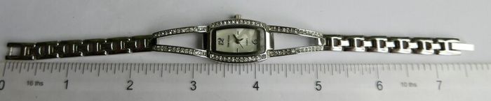 Working  Cote d Azur Sparkly Watch; 7.7" Silver Sparkly Band New Battery