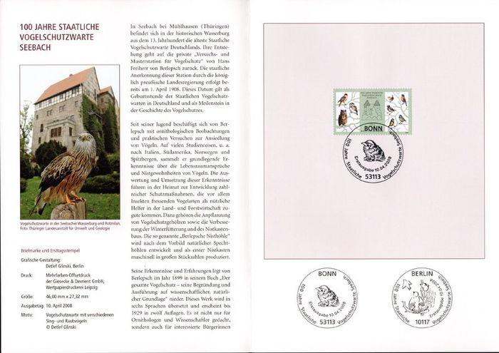 2008 Bundes Republic Deutschland (Germany) Federal Annual Stamp EFT Collection 2008. Includes 49 images of contents