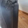 Black Leather Reclining Armchair Image 3