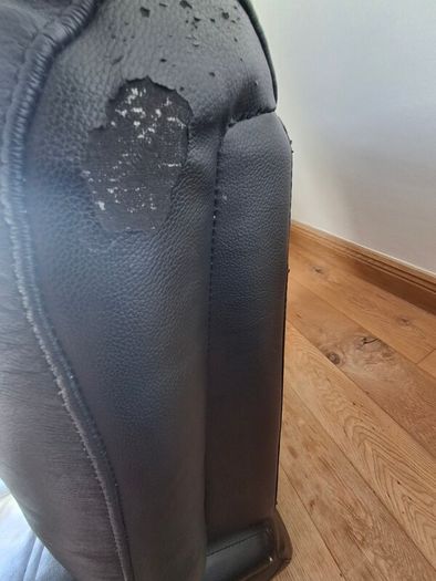 Black Leather Reclining Armchair