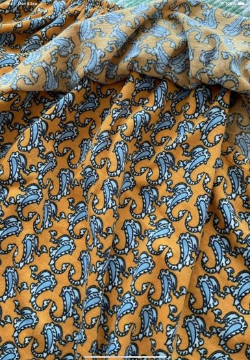 topshop size 8 off shoulder mustard pattern top