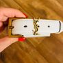 YSL white leather belt size L Image 4