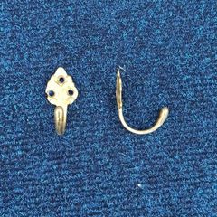 Two vintage brass hooks  small size