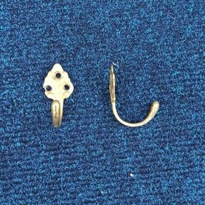 Two vintage brass hooks  small size
