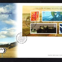 2006 Great Britain Celebrating Scotland Commemorative Stamps Miniature Sheet First Day Cover (FDC)