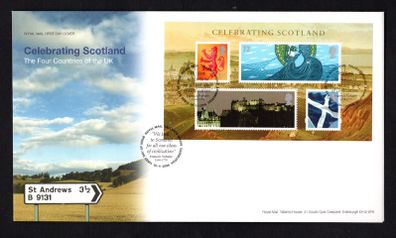 2006 Great Britain Celebrating Scotland Commemorative Stamps Miniature Sheet First Day Cover (FDC)