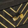 Coffee Table Black and Gold 90x50x35 cm Solid Mango Wood Image 10