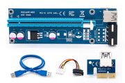 USB 3.0 PCI-E pci e Riser Express 1X 4x 8x 16x Extender Riser Adapter Card SATA 15pin Male to 6pin Power Cable