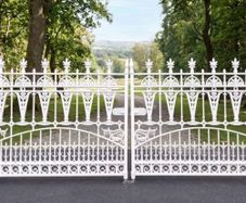 Brand new solid cast iron gates with posts