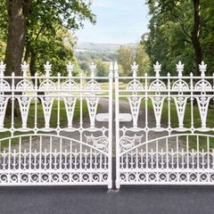 Brand new solid cast iron gates with posts