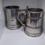 Adare Manor : (2) Vintage Pindor Bros English Pewter Tankards Image 2