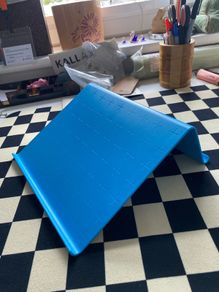 Blue IKEA laptop stand