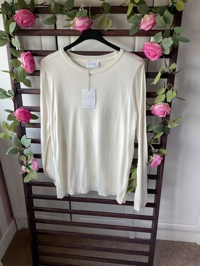 jumper bnwt savida cream pleated back jumper size medium