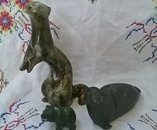 Three Wild Ceramic & Stone Animals