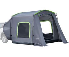 Large SUV Tent for 5-9 Person, 10.6 x 8 FT All-Season SUV Tailgate Tent with Ventilated Door & Mesh Windows, PU3000mm Waterproof Dual-Use Car Rear Hatch Tents for Outdoor Camping Hiking