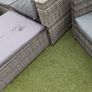 9 seater Grey Rattan Set & Gas Fire Pit Image 9
