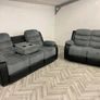 Tara 3+2 Corduroy Grey Fabric Sofa Set Image 2