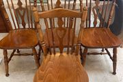 4 x Lovely Sturdy Wooden Kitchen Dining Chairs - Can Deliver