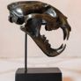 Sumatran Tiger Skull - Bronze, Metal/Wooden Stand Image 5