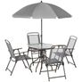 6 Piece Patio Dining Set with Parasol Image 7