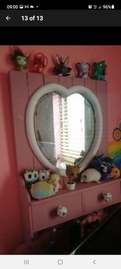 SELL OR SWAP vintage wooden rustic heart/mirror/drawers