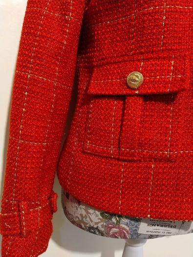 Stunning Military Style Red Jacket, New