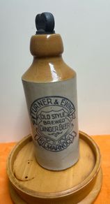 Antique 2 tone glazed Ginger Beer Bottle