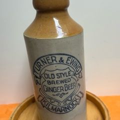 Antique 2 tone glazed Ginger Beer Bottle