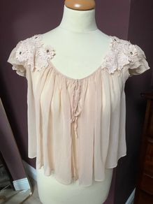 Topshop UK10 Pleated Floral Cardigan Cape