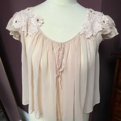Topshop UK10 Pleated Floral Cardigan Cape