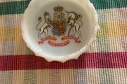 Vintage milk glass ashtray Queen Elizabeth 1953
