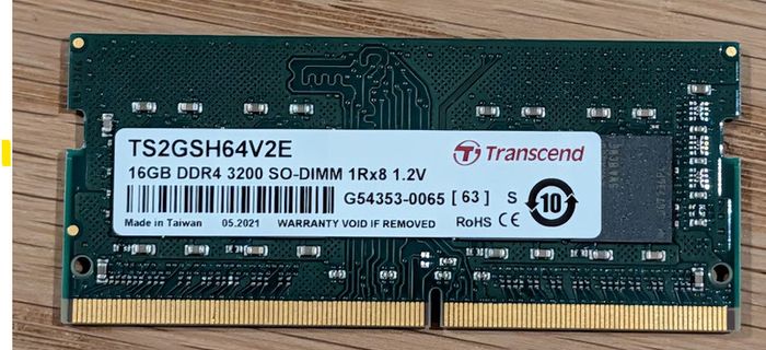 16GB Transcend DDR4-3200 memory TS2GSH64V2E