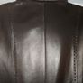 Ladies Brown Leather Coat Image 4