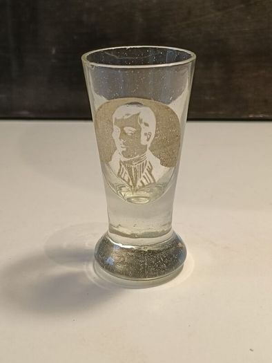 Rare Georgian etched toasting glass