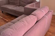 2 Seater and 3 seater grey sofas