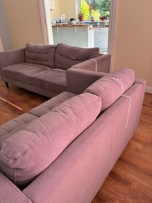 2 Seater and 3 seater grey sofas