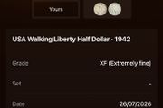USA coin liberty half dollar silver 1942