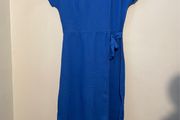 Blue Wrap Front Dress Size S!