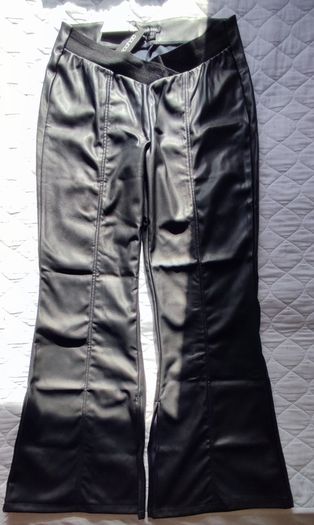 BNWT Size 12 Eco-Leather flared maternity trousers