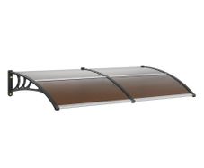 Awning Canopy 80" x 40", UPF 50+ Polycarbonate Entry Door Outdoor Window Awning Exterior, Front Door Overhang Awning for Sun Shutter, UV, Rain, Snow Protection, Hollow Sheet